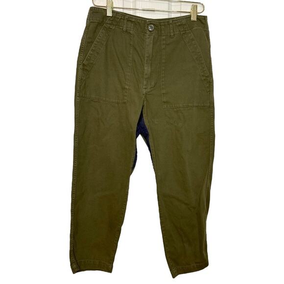 Golden by TNA Patch Pocket Fermor Utility Pants Women 4 Olive Green Pockets - Picture 1 of 7